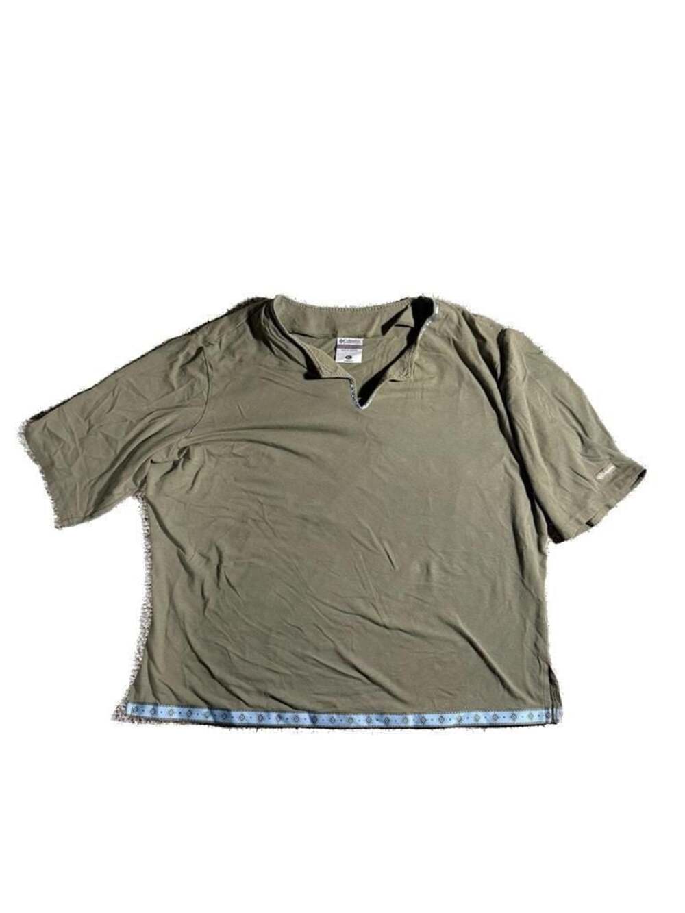 Columbia Vertex Women's XL Olive‎ Green Short Sleeve V-Neck T-Shirt